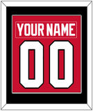 Chicago Nameplate & Number (Back) Combined - Road Red (1977-1996) - Single Mat 2