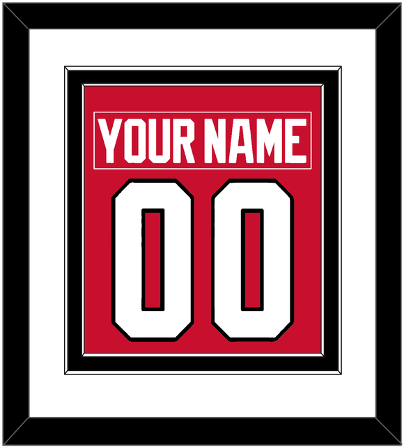 Chicago Nameplate & Number (Back) Combined - Home Red - Double Mat 1