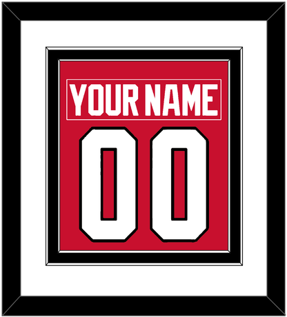 Chicago Nameplate & Number (Back) Combined - Home Red (2007-2017) - Signature Tier 1