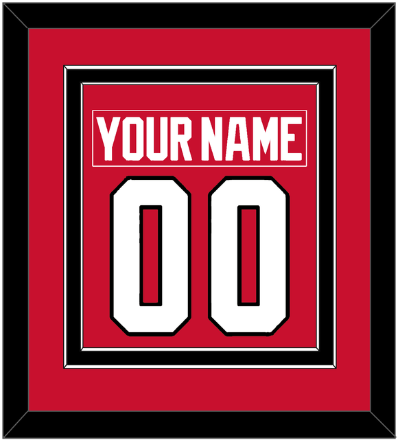 Chicago Nameplate & Number (Back) Combined - Home Red - Double Mat 2