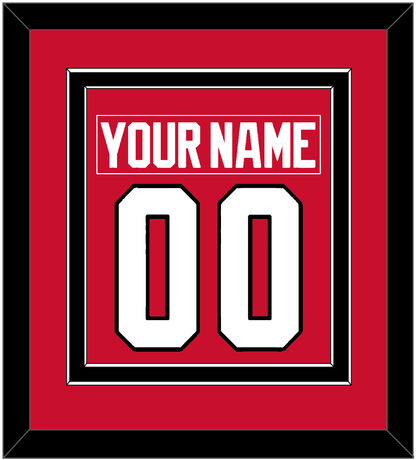 Chicago Nameplate & Number (Back) Combined - Home Red (2007-2017) - Signature Tier 2