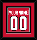 Chicago Nameplate & Number (Back) Combined - Road Red (1996-1999) - Double Mat 2