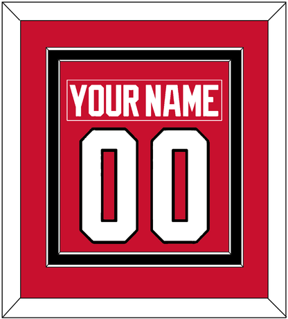 Chicago Nameplate & Number (Back) Combined - Home Red (2007-2017) - Signature Tier 2