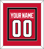 Chicago Nameplate & Number (Back) Combined - Road Red (1996-1999) - Double Mat 2
