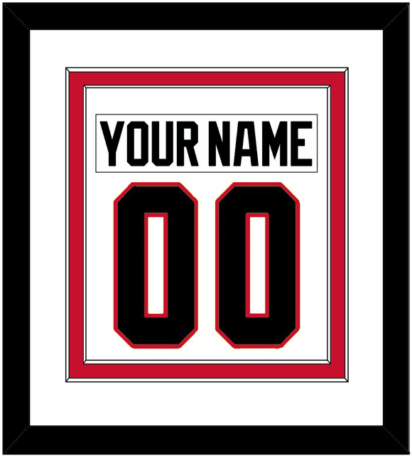 Chicago Nameplate & Number (Back) Combined - Road White - Double Mat 1