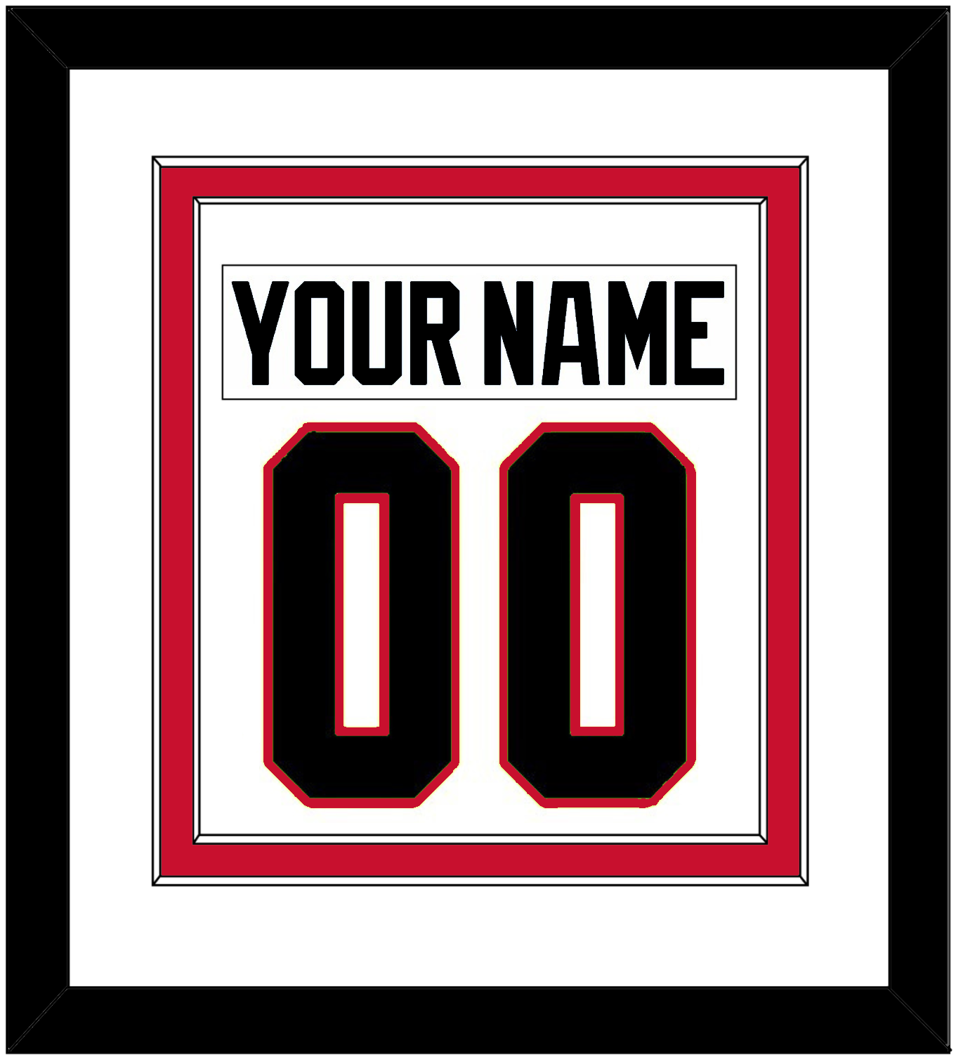 Chicago Nameplate & Number (Back) Combined - Road White (2007-2017) - Signature Tier 1