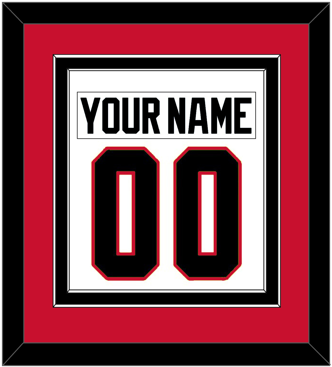 Chicago Nameplate & Number (Back) Combined - Road White - Signature Tier 2