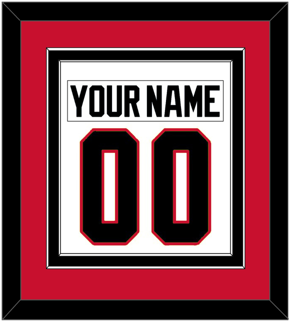 Chicago Nameplate & Number (Back) Combined - Road White - Double Mat 2