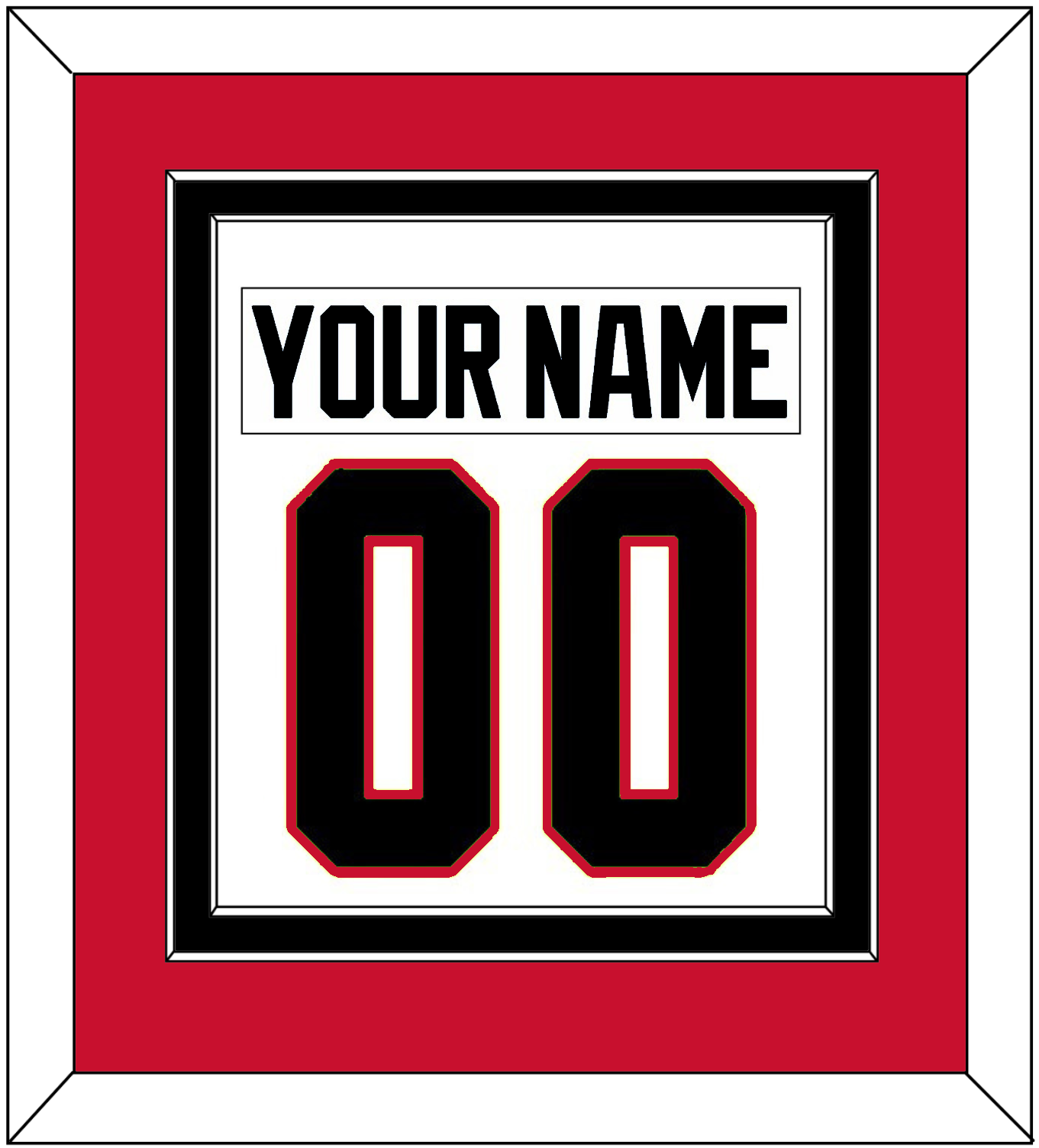 Chicago Nameplate & Number (Back) Combined - Road White - Signature Tier 2
