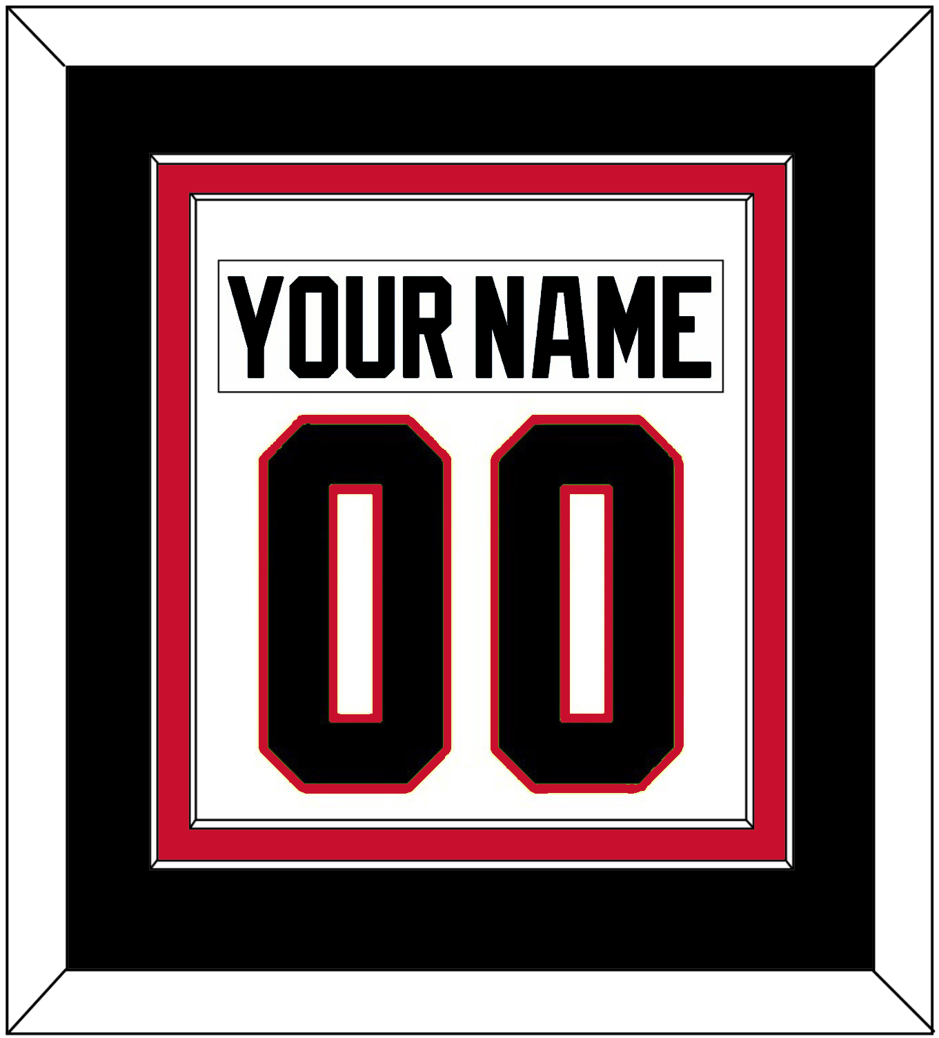 Chicago Nameplate & Number (Back) Combined - Road White - Signature Tier 3