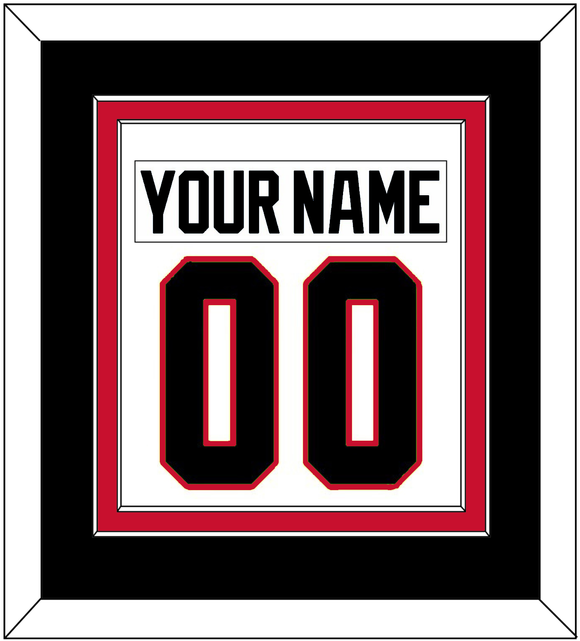 Chicago Nameplate & Number (Back) Combined - Road White - Double Mat 3