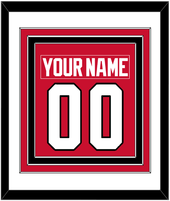 Chicago Nameplate & Number (Back) Combined - Home Red - Triple Mat 1