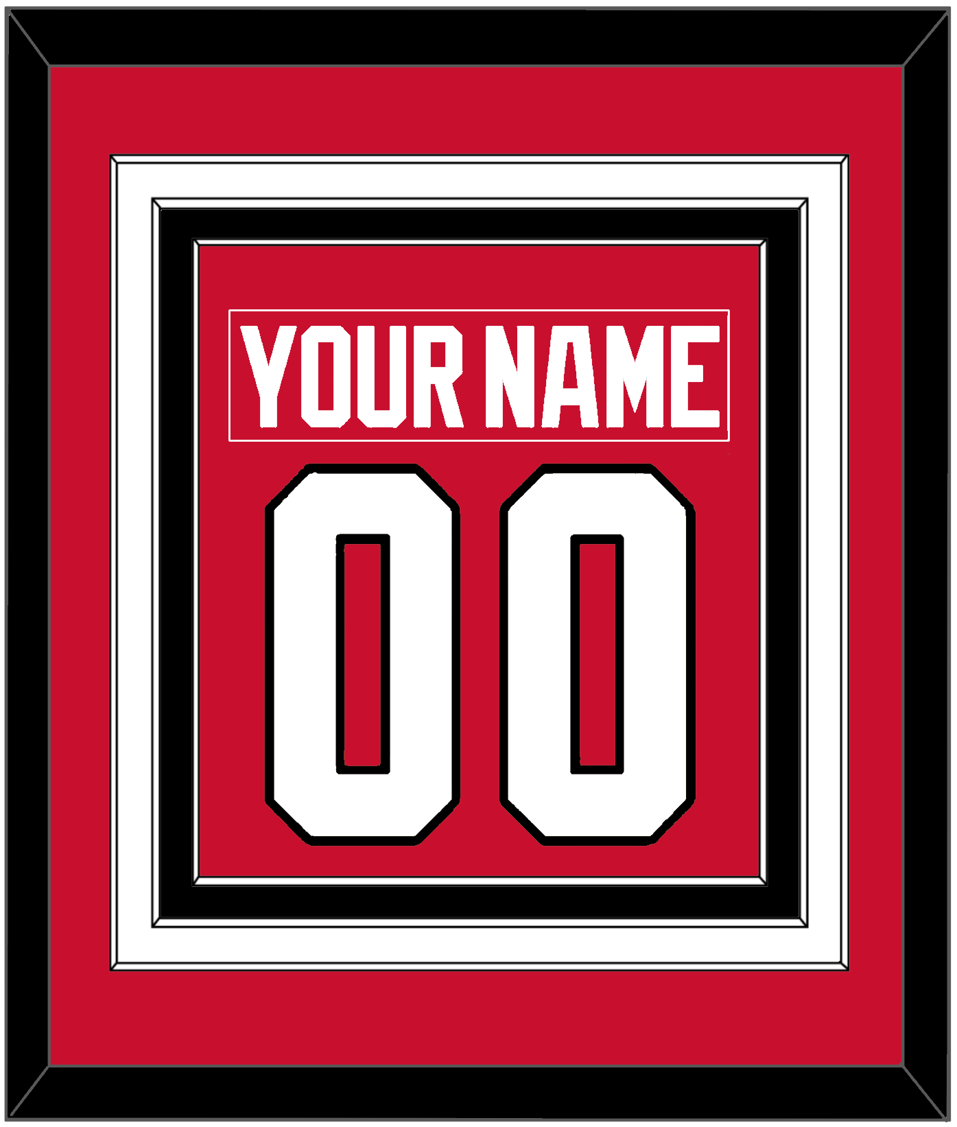 Chicago Nameplate & Number (Back) Combined - Home Red - Premier Tier 2