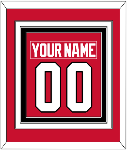 Chicago Nameplate & Number (Back) Combined - Home Red - Premier Tier 2