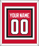Chicago Nameplate & Number (Back) Combined - Road Red (1977-1996) - Triple Mat 2