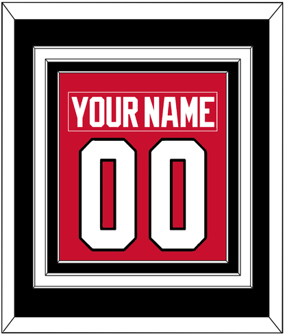 Chicago Nameplate & Number (Back) Combined - Home Red (2007-2017) - Premier Tier 3