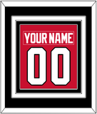 Chicago Nameplate & Number (Back) Combined - Road Red (1977-1996) - Triple Mat 3
