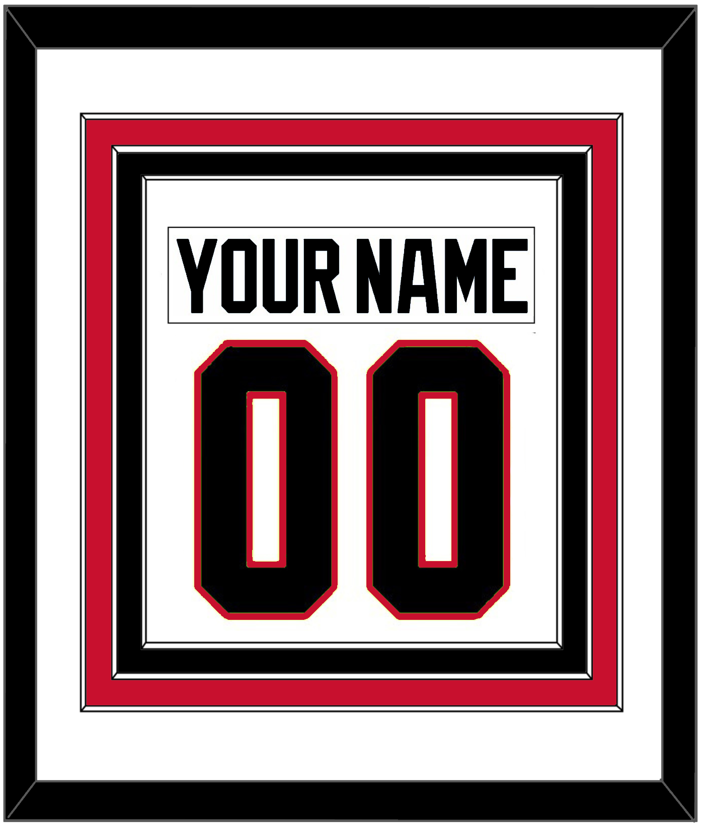 Chicago Nameplate & Number (Back) Combined - Road White - Premier Tier 1