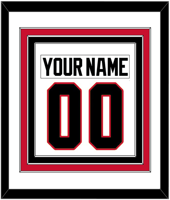Chicago Nameplate & Number (Back) Combined - Road White - Triple Mat 1