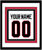 Chicago Nameplate & Number (Back) Combined - Home White (1996-1999) - Triple Mat 1