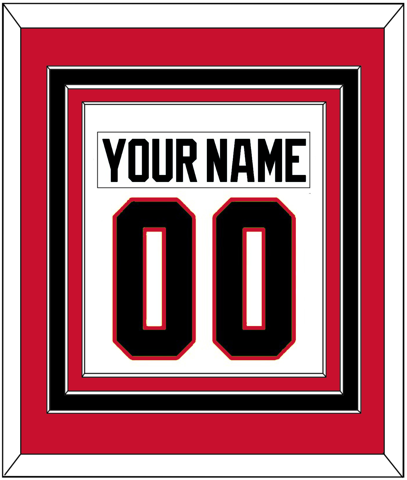 Chicago Nameplate & Number (Back) Combined - Road White (2007-2017) - Premier Tier 2