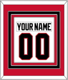 Chicago Nameplate & Number (Back) Combined - Home/Road White (1999-2007) - Triple Mat 2