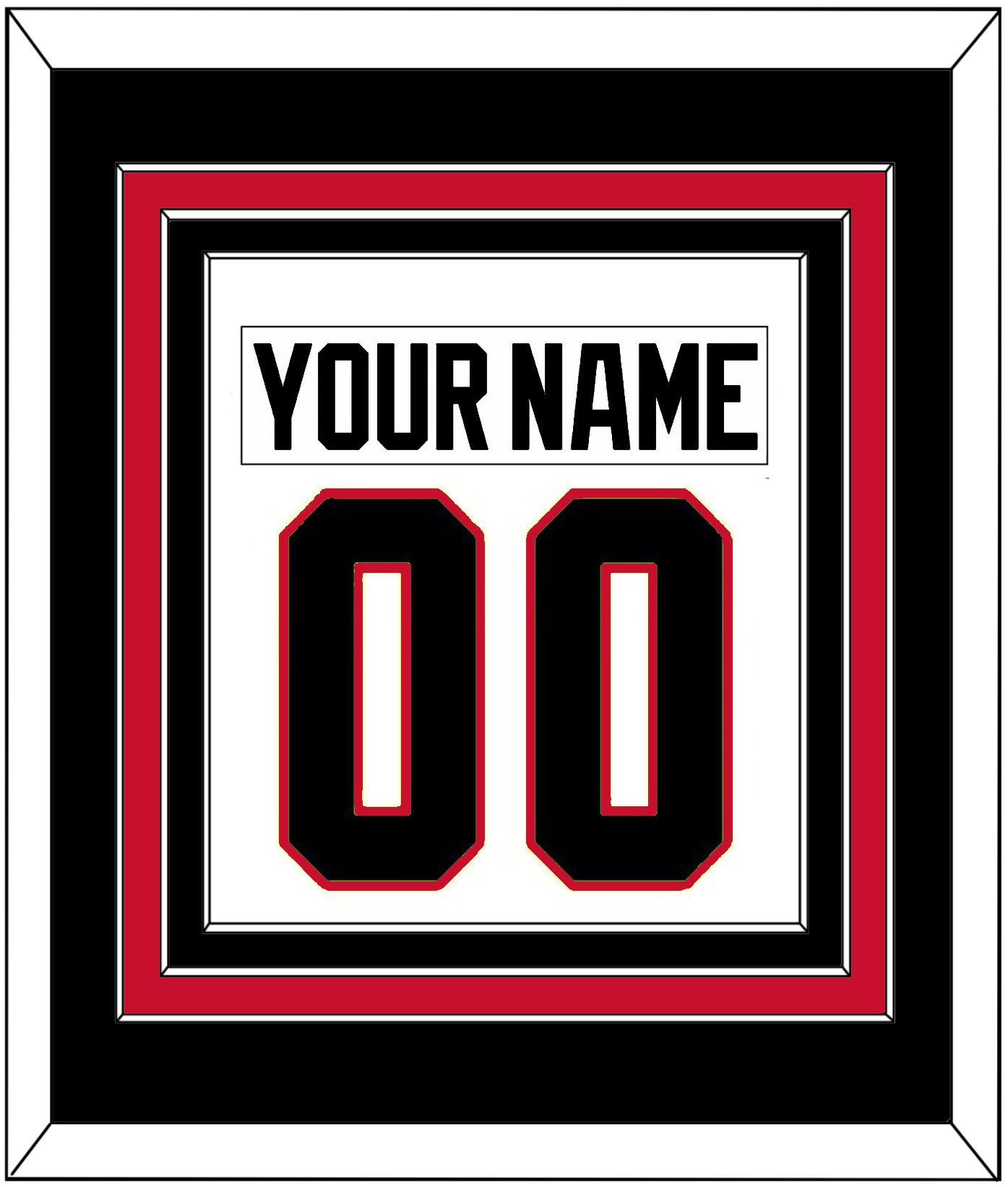 Chicago Nameplate & Number (Back) Combined - Road White (2007-2017) - Premier Tier 3