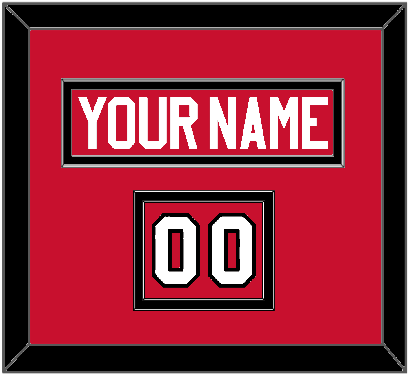 Chicago Nameplate & Number (Shoulder) - Road Red (1977-1996) - Signature Tier 2