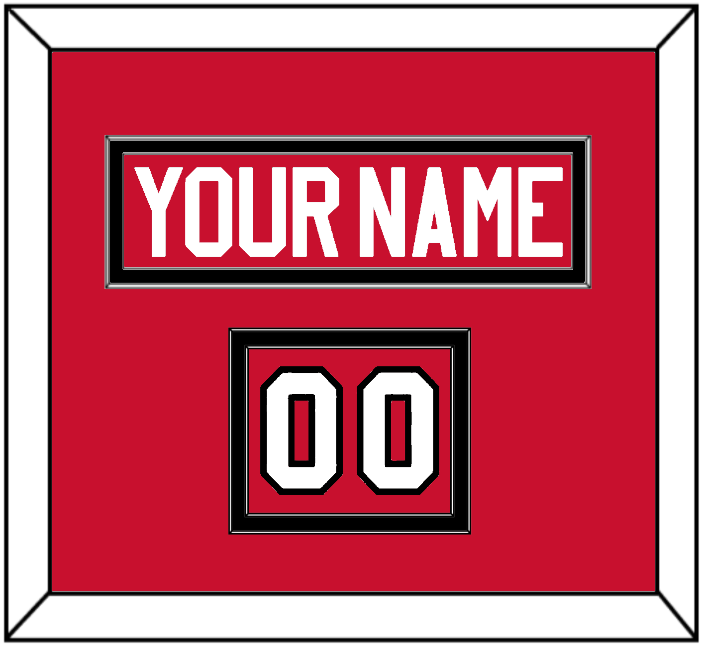 Chicago Nameplate & Number (Shoulder) - Home Red - Signature Tier 2