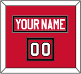 Chicago Nameplate & Number (Shoulder) - Home Red (2007-2017) - Double Mat 2