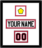 Chicago Nameplate, Number (Shoulder) & Jersey Logo Patch - Home White (1977-1996) - Double Mat 1