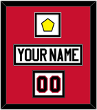 Chicago Nameplate, Number (Shoulder) & Jersey Logo Patch - Road White - Double Mat 2