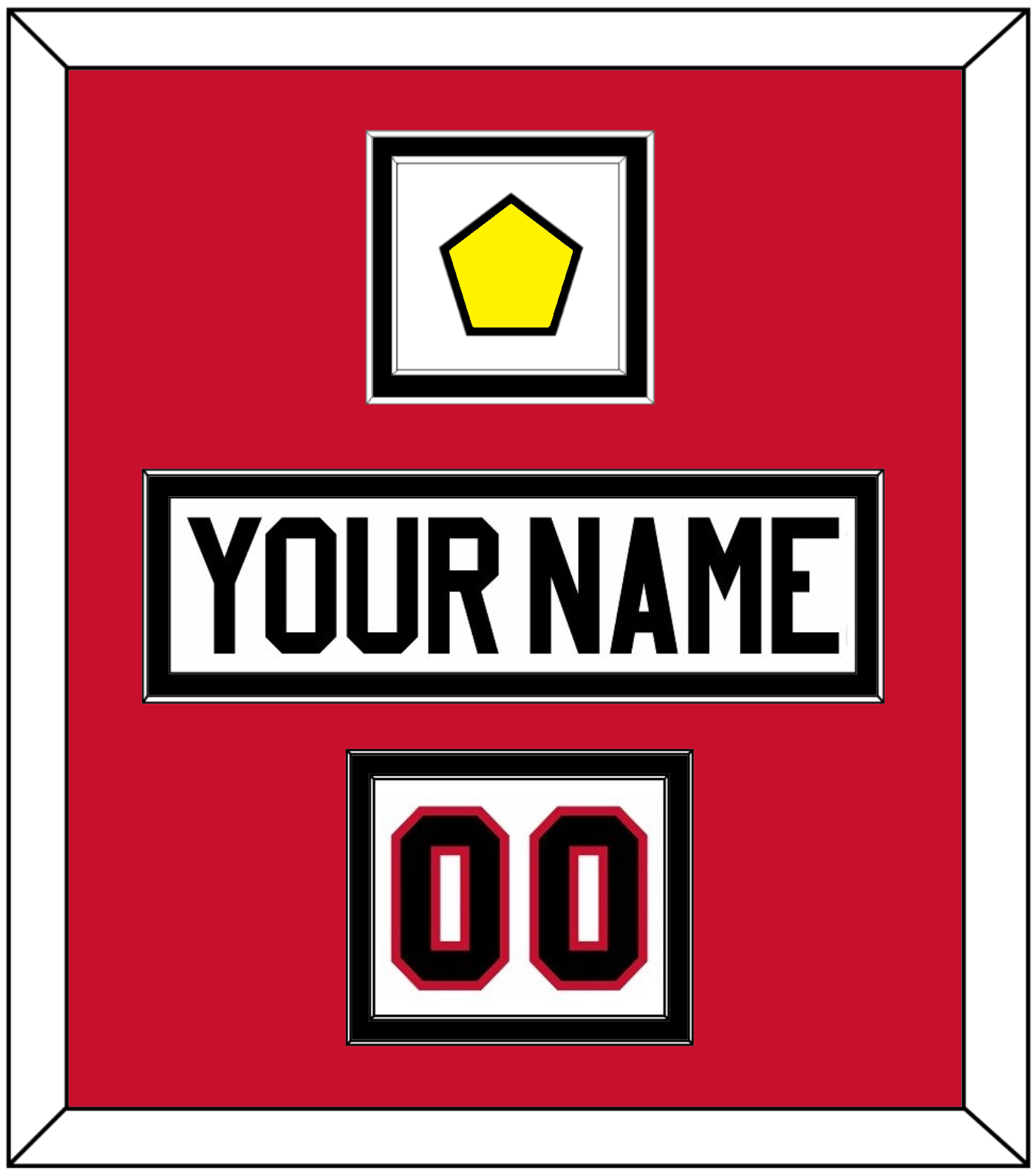 Chicago Nameplate, Number (Shoulder) & Jersey Logo Patch - Home White (1977-1996) - Signature Tier 2