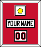 Chicago Nameplate, Number (Shoulder) & Jersey Logo Patch - Home/Road White (1999-2007) - Double Mat 2