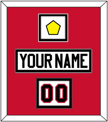 Chicago Nameplate, Number (Shoulder) & Jersey Logo Patch - Road White - Signature Tier 2