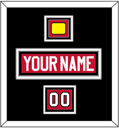 Chicago Nameplate, Number (Shoulder) & Jersey Logo Patch - Home Red - Premier Tier 3