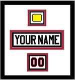 Chicago Nameplate, Number (Shoulder) & Jersey Logo Patch - Home/Road White (1999-2007) - Triple Mat 1