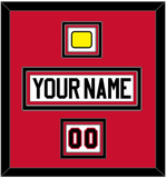 Chicago Nameplate, Number (Shoulder) & Jersey Logo Patch - Home White (1977-1996) - Triple Mat 2