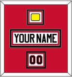 Chicago Nameplate, Number (Shoulder) & Jersey Logo Patch - Home White (1977-1996) - Triple Mat 2