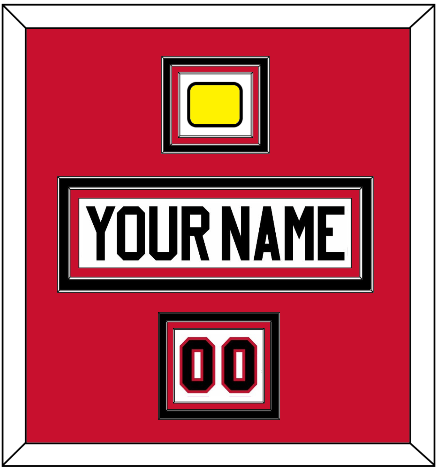 Chicago Nameplate, Number (Shoulder) & Jersey Logo Patch - Road White - Premier Tier 2