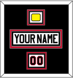 Chicago Nameplate, Number (Shoulder) & Jersey Logo Patch - Home White (1996-1999) - Triple Mat 3