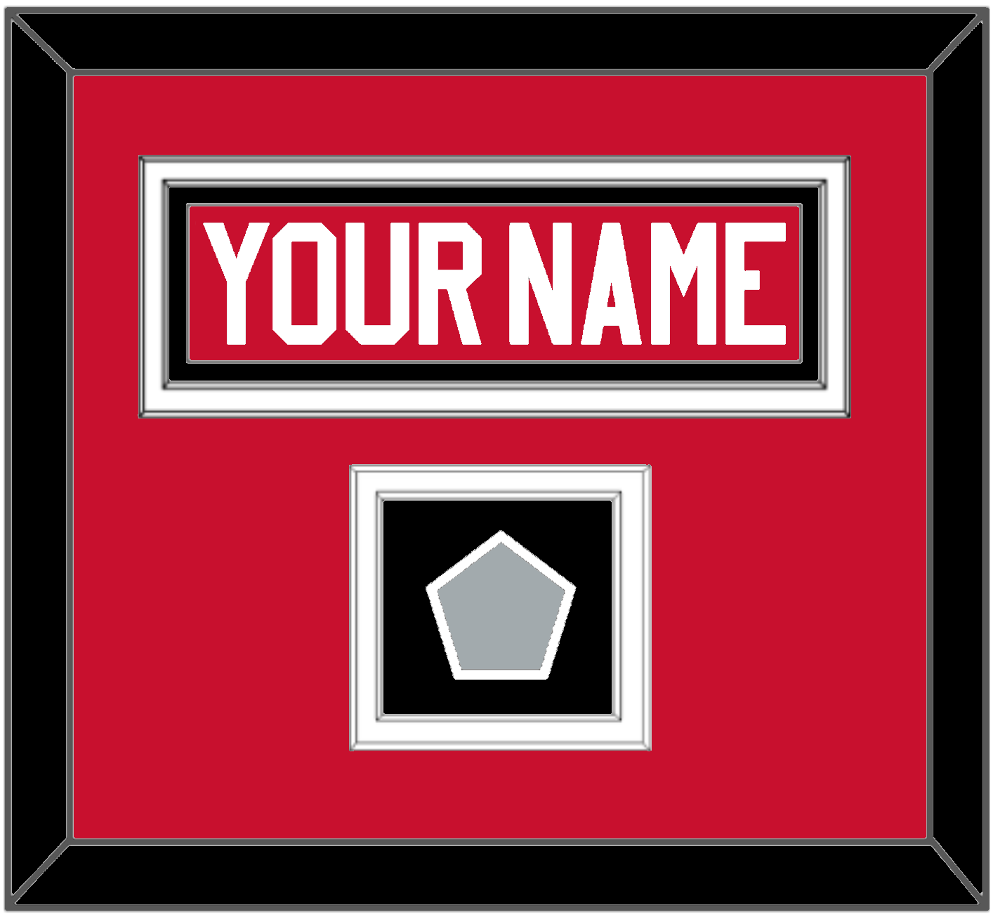 Chicago Nameplate & Stanley Cup Champions Patch - Home Red (2007-2017) - Signature Tier 2