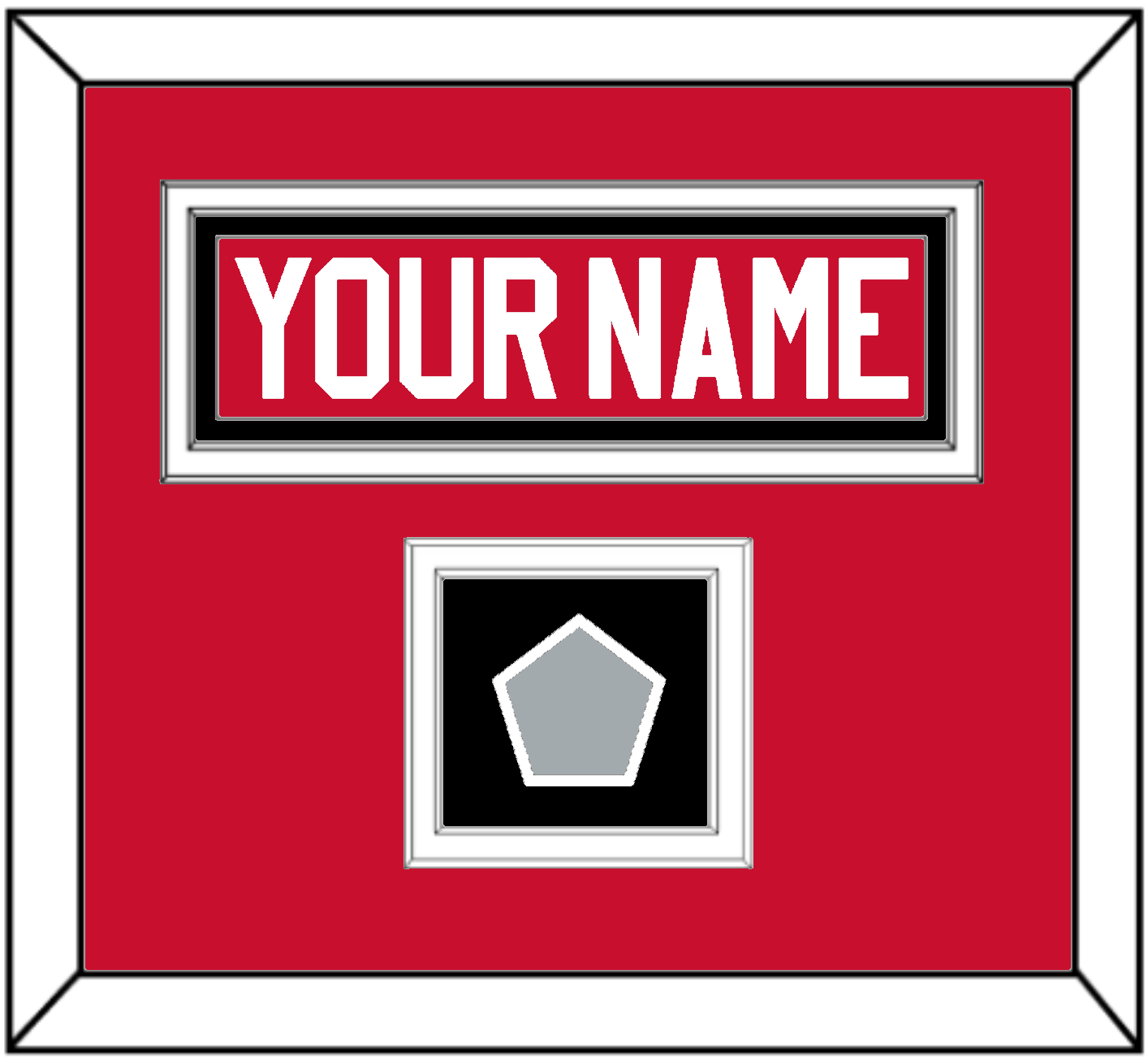Chicago Nameplate & Stanley Cup Finals Patch - Home Red (2007-2017) - Signature Tier 2