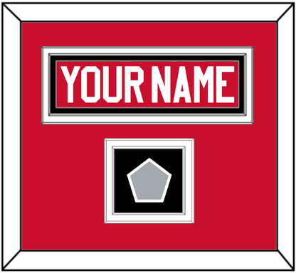 Chicago Nameplate & Stanley Cup Finals Patch - Home Red (2007-2017) - Signature Tier 2