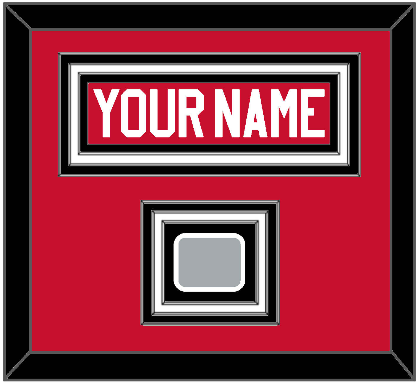 Chicago Nameplate & Stanley Cup Champions Patch - Home Red (2007-2017) - Premier Tier 1