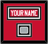 Chicago Nameplate & Stanley Cup Finals Patch - Home Red (2007-2017) - Triple Mat 1