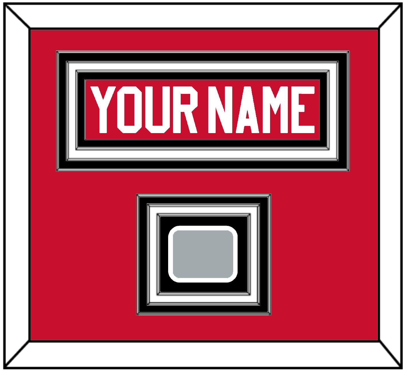 Chicago Nameplate & Stanley Cup Champions Patch - Home Red (2007-2017) - Premier Tier 1