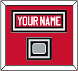 Chicago Nameplate & Stanley Cup Finals Patch - Home Red (2007-2017) - Triple Mat 1