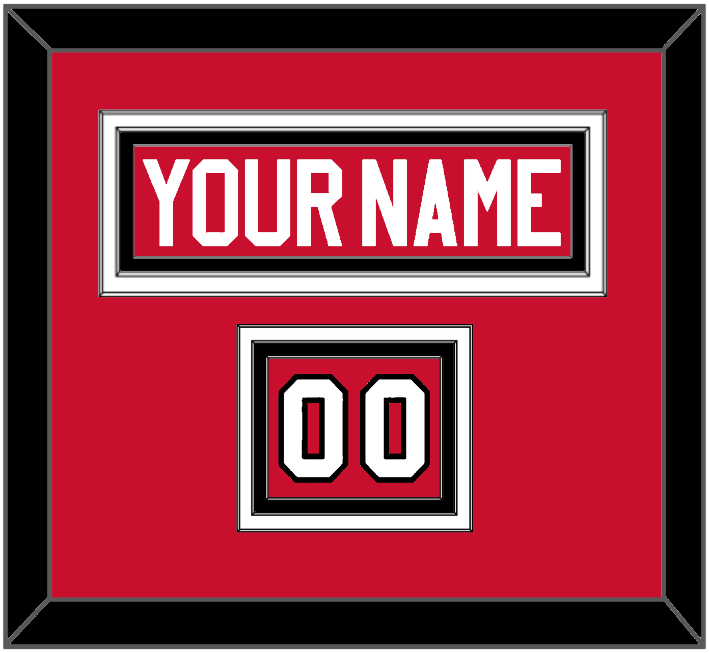Chicago Nameplate & Number (Shoulder) - Home Red (2007-2017) - Premier Tier 2