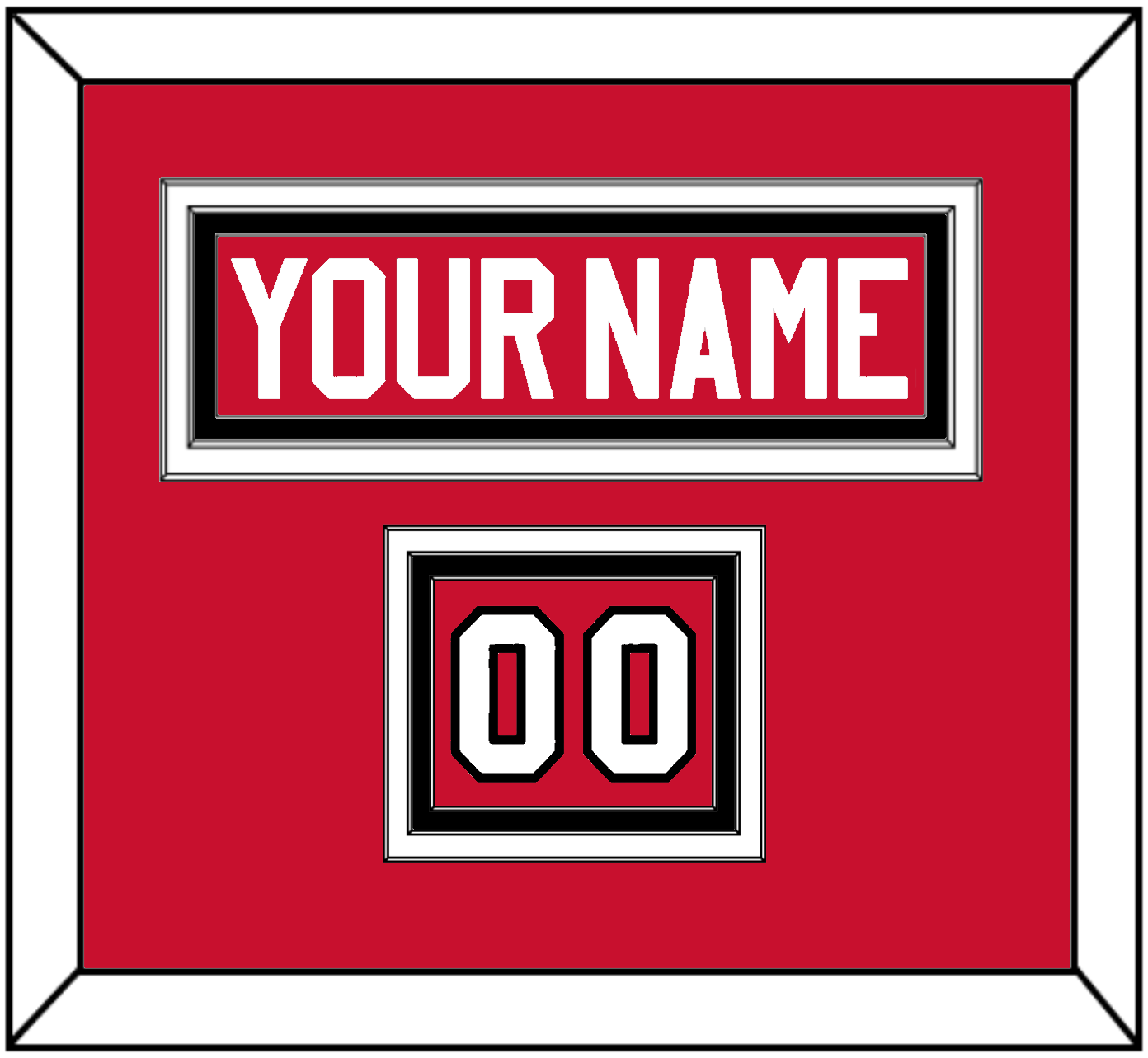 Chicago Nameplate & Number (Shoulder) - Home Red (2007-2017) - Premier Tier 2